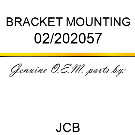 BRACKET MOUNTING 02/202057