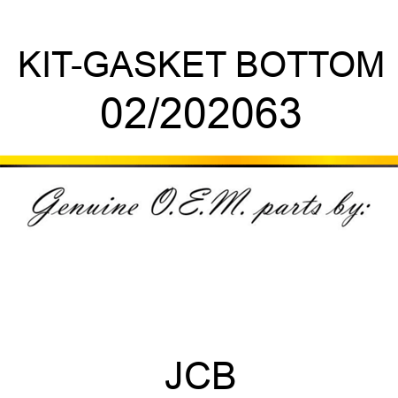 KIT-GASKET BOTTOM 02/202063