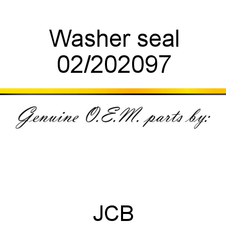 Washer, seal 02/202097