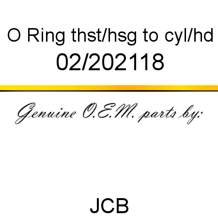 O Ring, thst/hsg to cyl/hd 02/202118