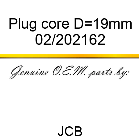 Plug core D=19mm 02/202162