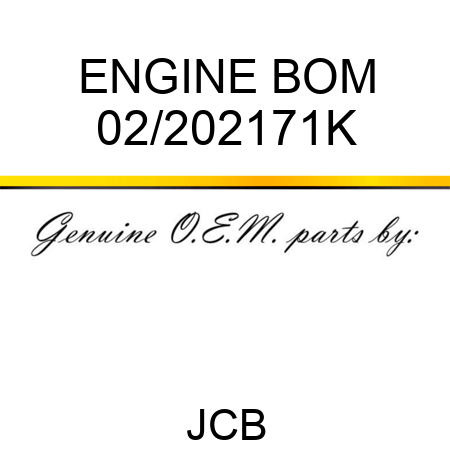 ENGINE BOM 02/202171K