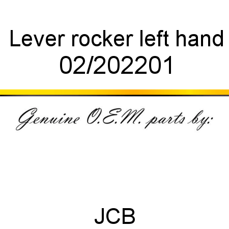 Lever, rocker, left hand 02/202201