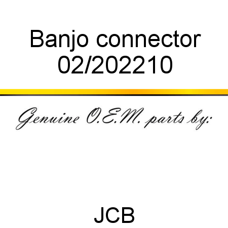 Banjo, connector 02/202210