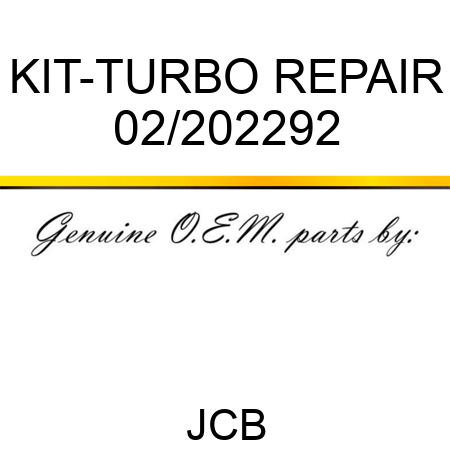 KIT-TURBO REPAIR 02/202292