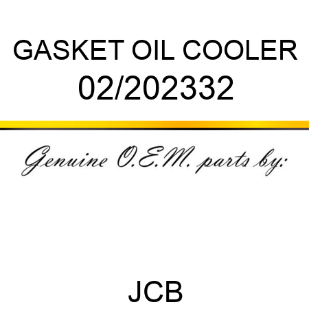 GASKET OIL COOLER 02/202332