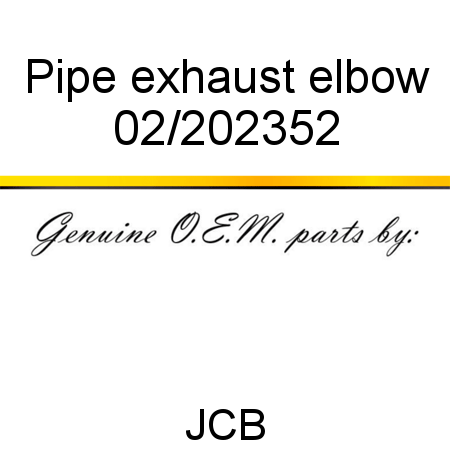Pipe, exhaust elbow 02/202352