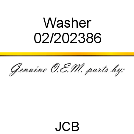 Washer 02/202386