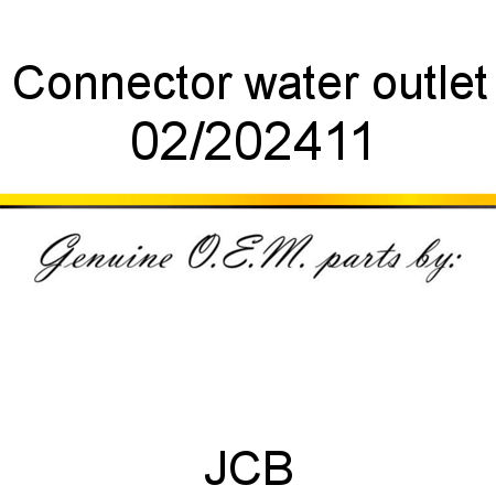 Connector, water outlet 02/202411