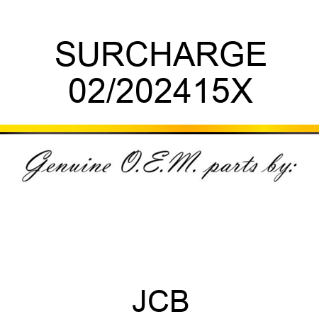 SURCHARGE 02/202415X