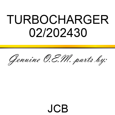 TURBOCHARGER 02/202430