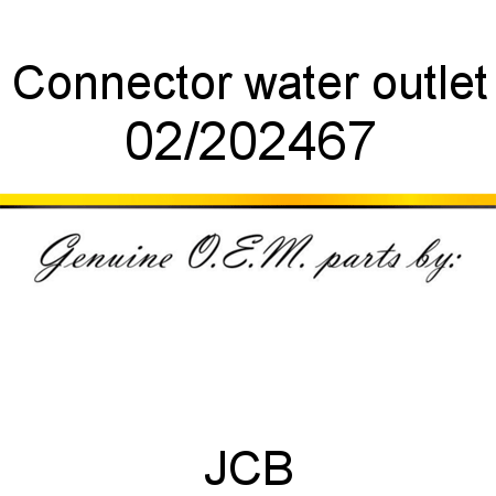 Connector, water outlet 02/202467
