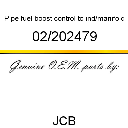 Pipe, fuel boost control, to ind/manifold 02/202479