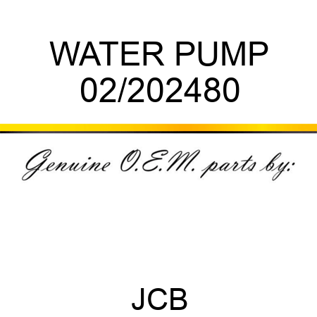 WATER PUMP 02/202480