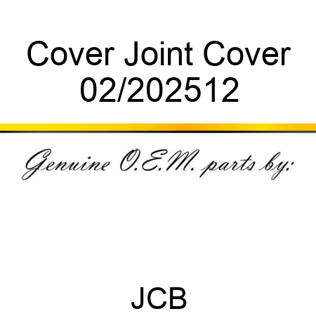 Cover Joint Cover 02/202512