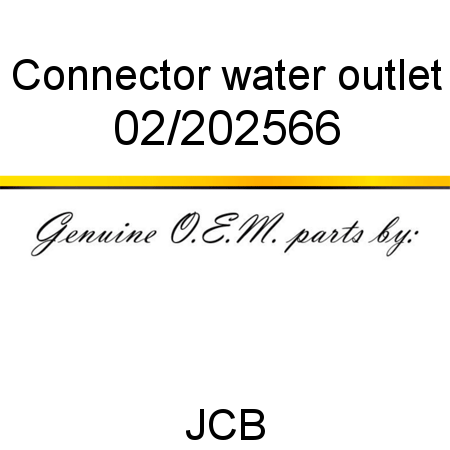 Connector, water outlet 02/202566