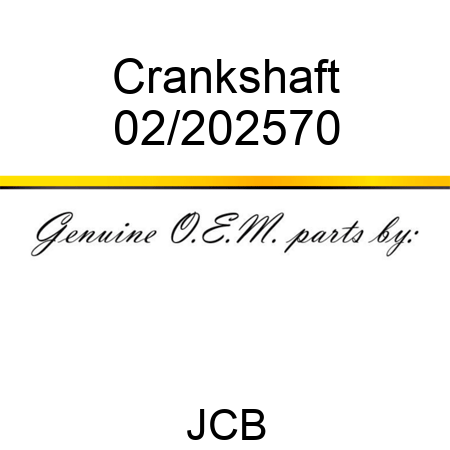 Crankshaft 02/202570