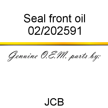 Seal, front oil 02/202591