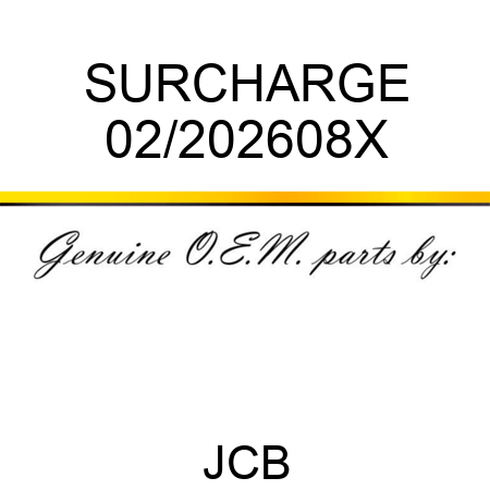 SURCHARGE 02/202608X