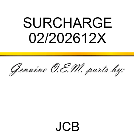 SURCHARGE 02/202612X