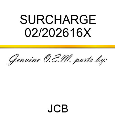 SURCHARGE 02/202616X