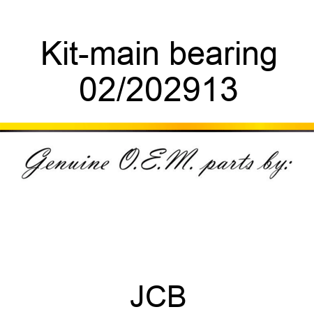 Kit-main bearing 02/202913