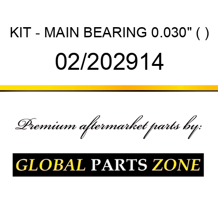 KIT - MAIN BEARING 0.030