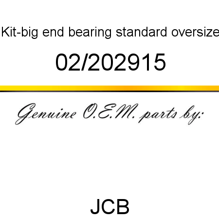 Kit-big end bearing, standard oversize 02/202915