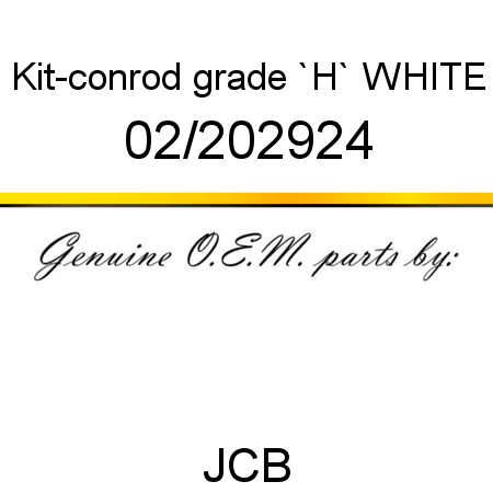 Kit-conrod, grade `H` WHITE 02/202924