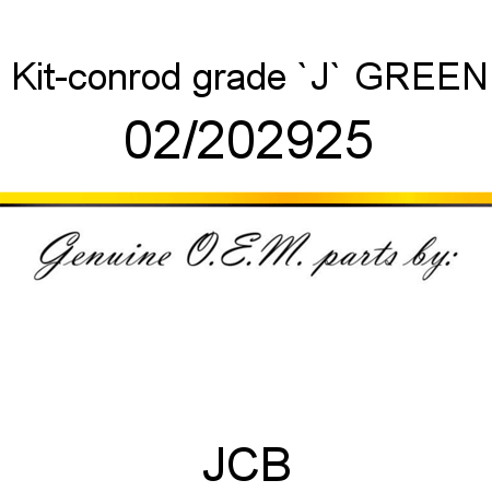 Kit-conrod, grade `J` GREEN 02/202925