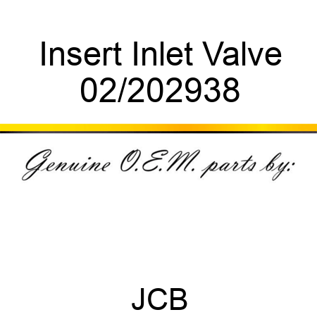 Insert Inlet Valve 02/202938