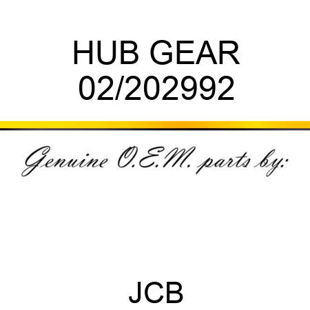 HUB GEAR 02/202992