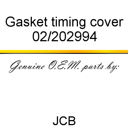 Gasket, timing cover 02/202994