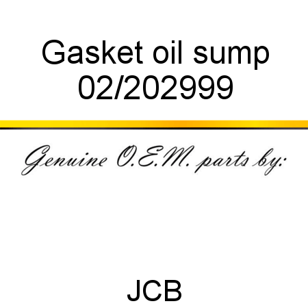Gasket, oil sump 02/202999