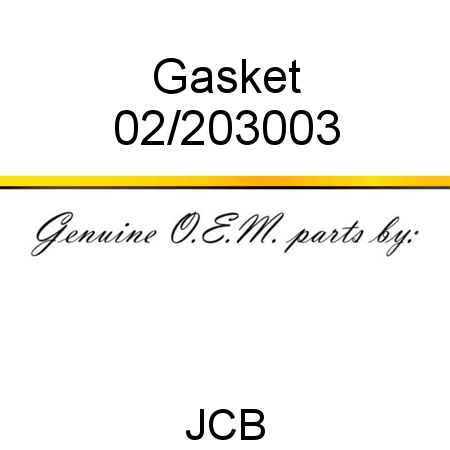 Gasket 02/203003