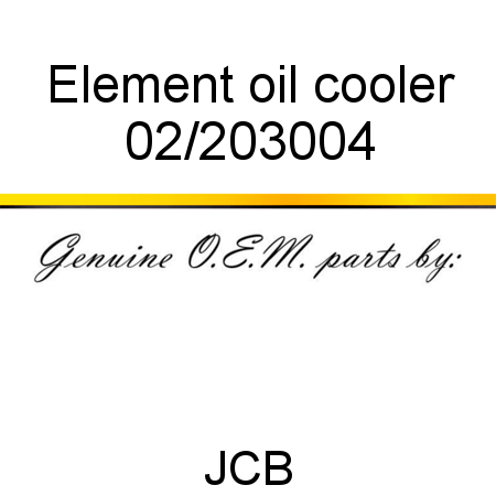 Element, oil cooler 02/203004
