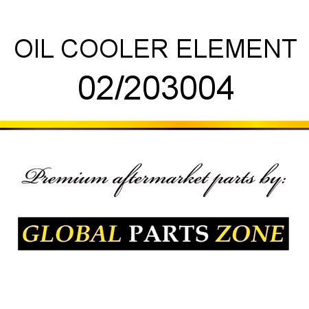 OIL COOLER ELEMENT 02/203004