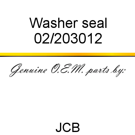 Washer, seal 02/203012