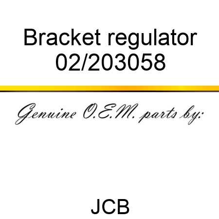 Bracket regulator 02/203058