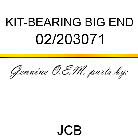 KIT-BEARING BIG END 02/203071