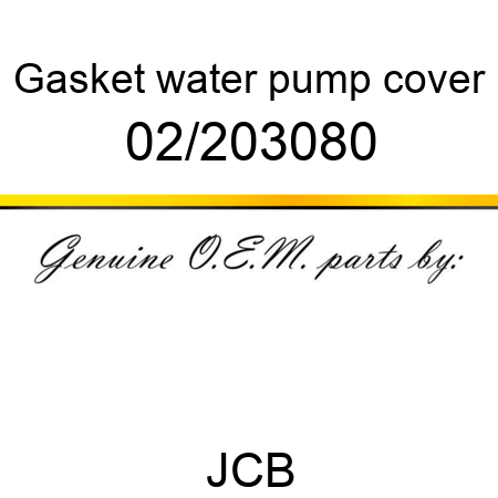 Gasket, water pump cover 02/203080