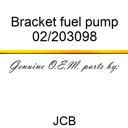 Bracket fuel pump 02/203098