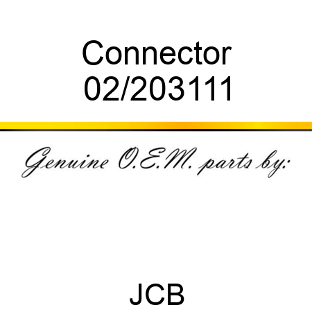 Connector 02/203111