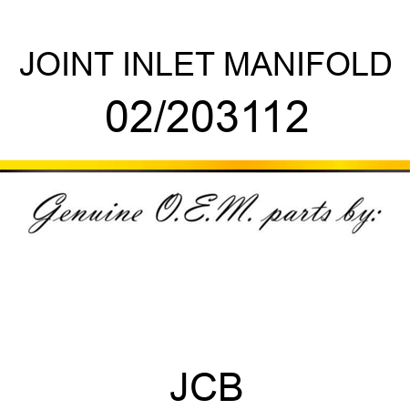 JOINT INLET MANIFOLD 02/203112