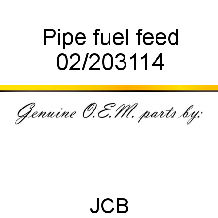 Pipe, fuel feed 02/203114