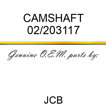 CAMSHAFT 02/203117