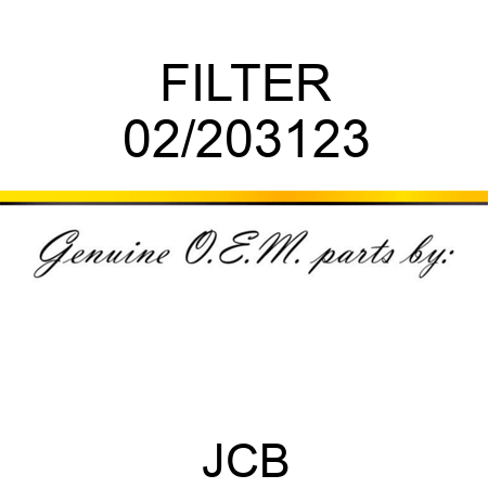 FILTER 02/203123