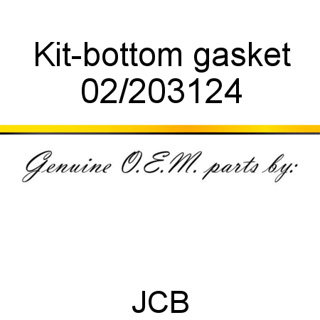 Kit-bottom gasket 02/203124