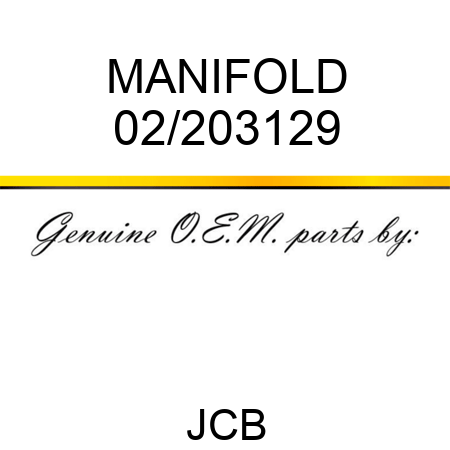 MANIFOLD 02/203129