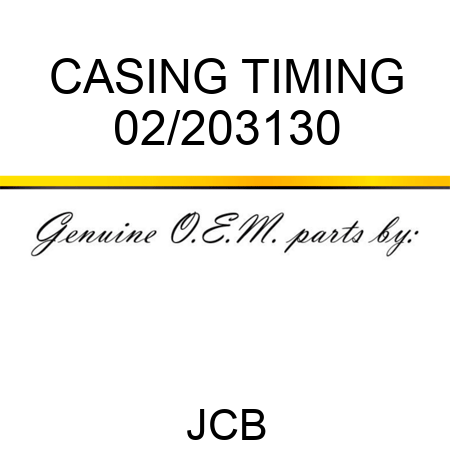 CASING TIMING 02/203130